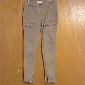 Joie Brown Skinny Jeans with Ankle Zip Size 27